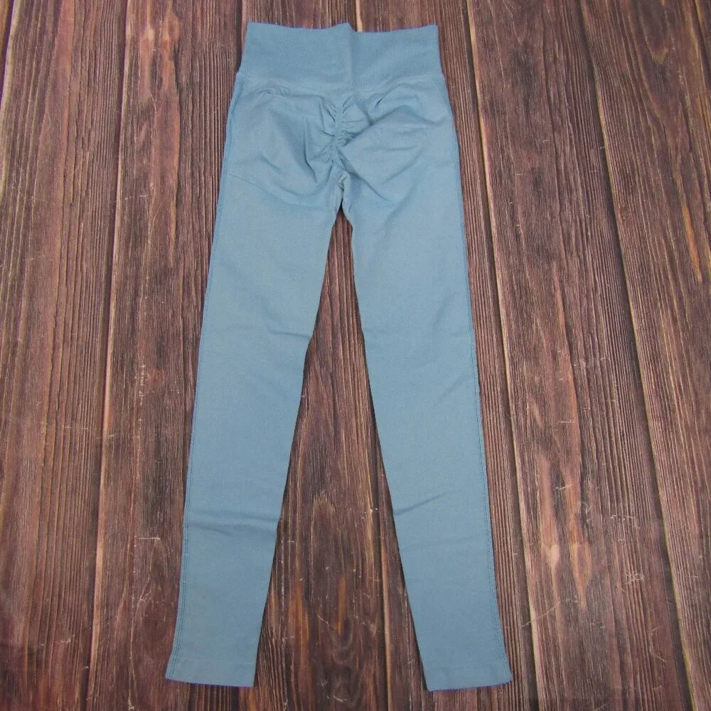 Halara NEW NWT Womens Small Light Blue Leggings Butt Scrunch Yoga Gym Workout - Picture 2 of 2